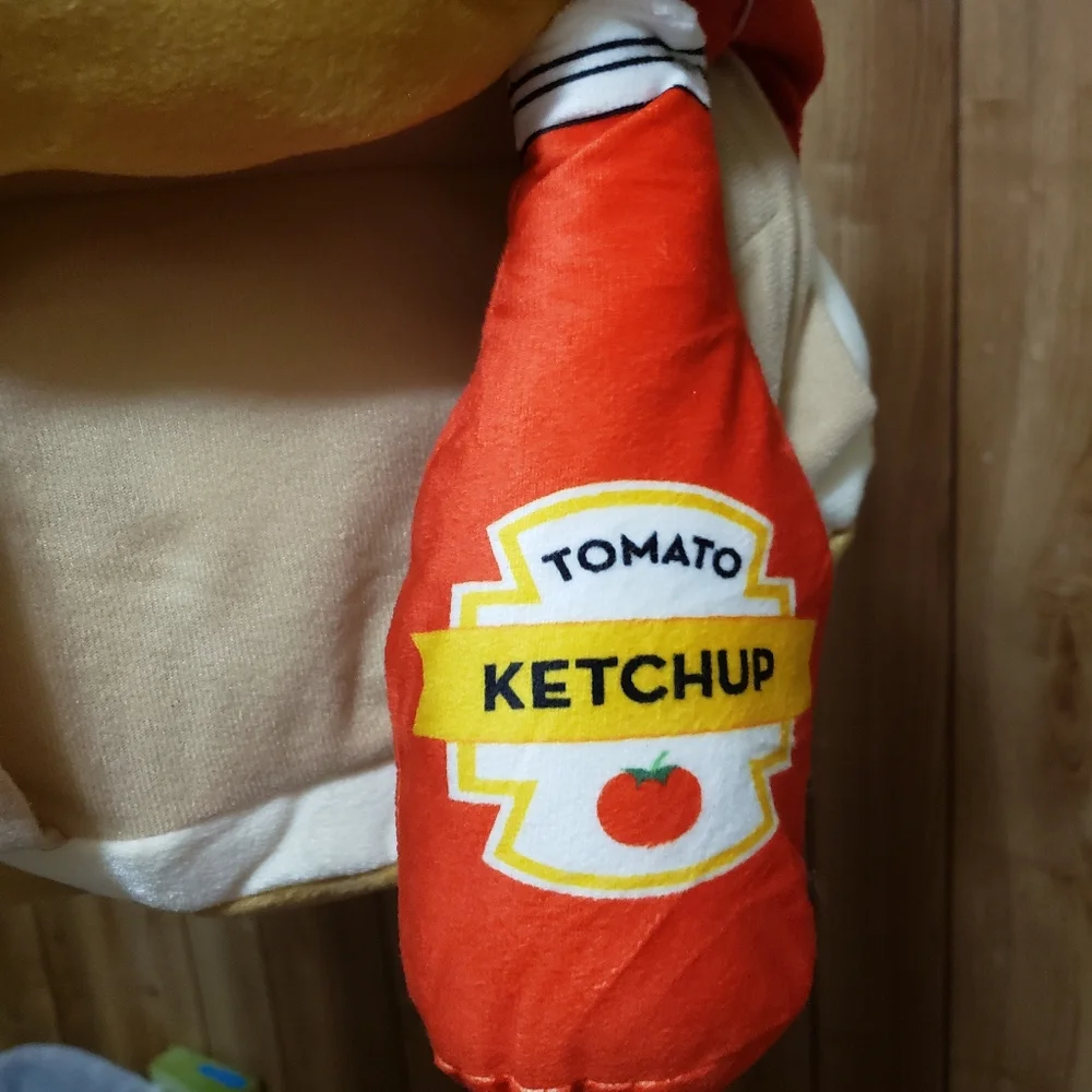 Hotdog Dog Costume Size Large With Ketchup Toy New With Tags Hyde And Eek